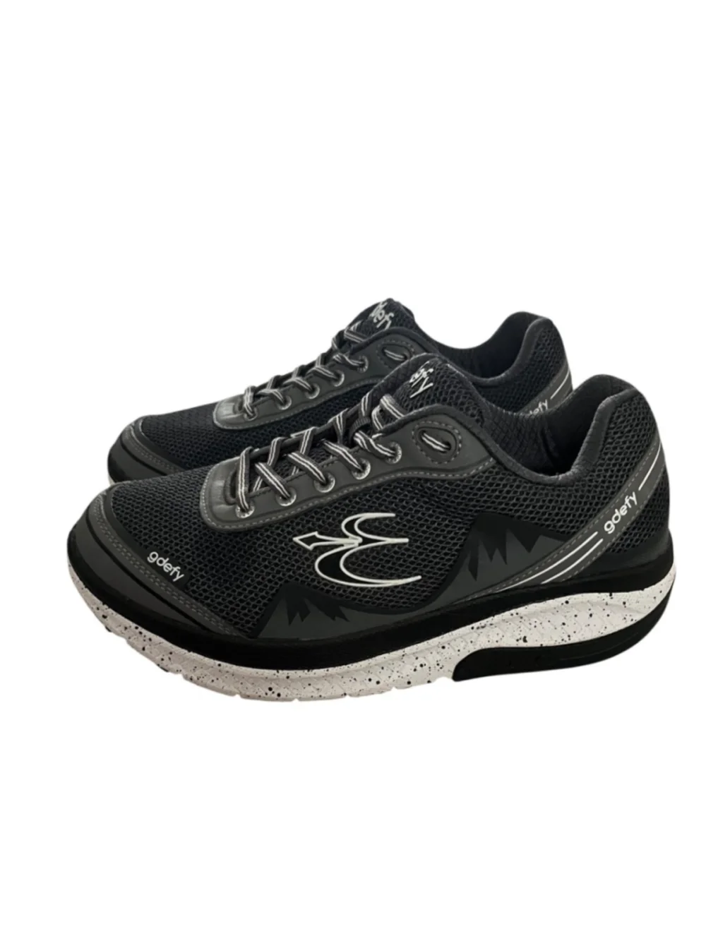 Gravity Defyer TB9024FGS-W Mens Black Gray Mighty Walk Size 9.5